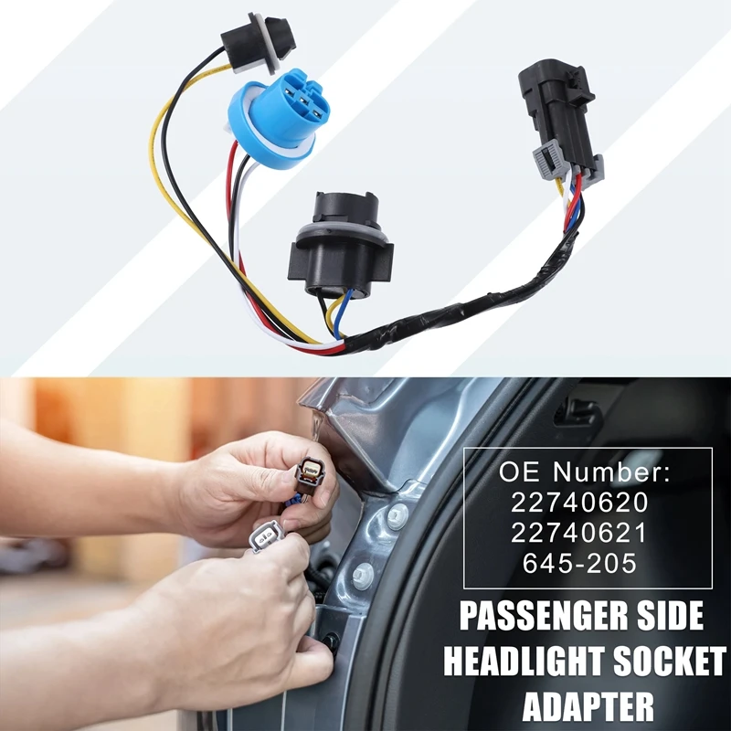 Automotive Headlight Harness Socket Adapter Headlight Cable For Chevrolet Cobalt Pontiac 22740620 22740621 645-205 Accessories