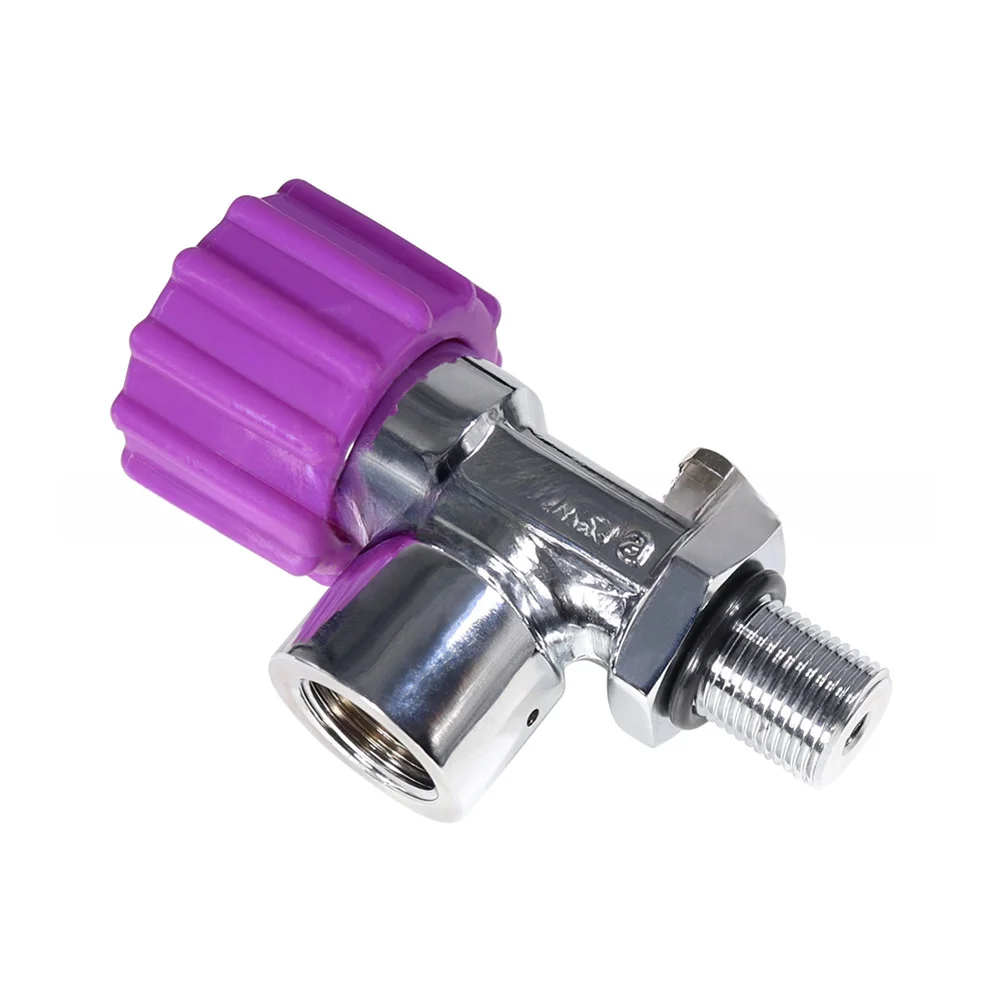 Diving Cylinder Refill Valve 18mm 1.5 to G5/8 14 Thread Adapter with Purple Finish for Easy Identification and Stable Handling