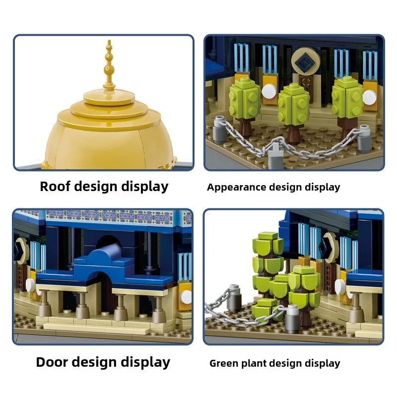 Moc Rock Dome mosque ozdoby architektoniczne klocki do budowy kreatywna diorama pamiątkowa zabawka dla dzieci Jersey