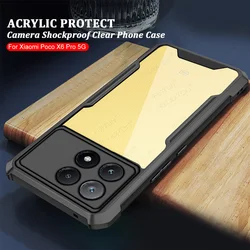 Acrylic Clear Hard PC Back Cover For Xiaomi Poco X6 X7 Pro 5G Case Camera Shockproof Fundas PocoX6Pro PocoX7 Little X6Pro X7Pro