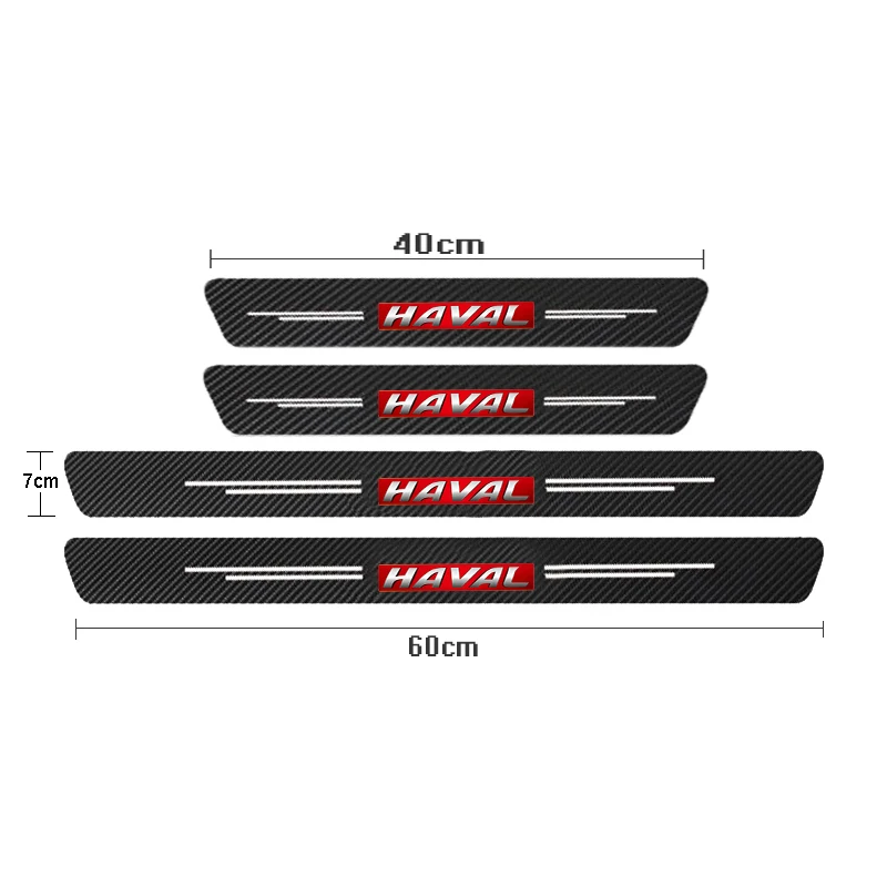 Car Door Sill Carbon Fiber Sticker Threshold Side Anti Scratch Waterproof For haval f7 h6 f7x h2 h3 h5 h7 h8 h9 m4