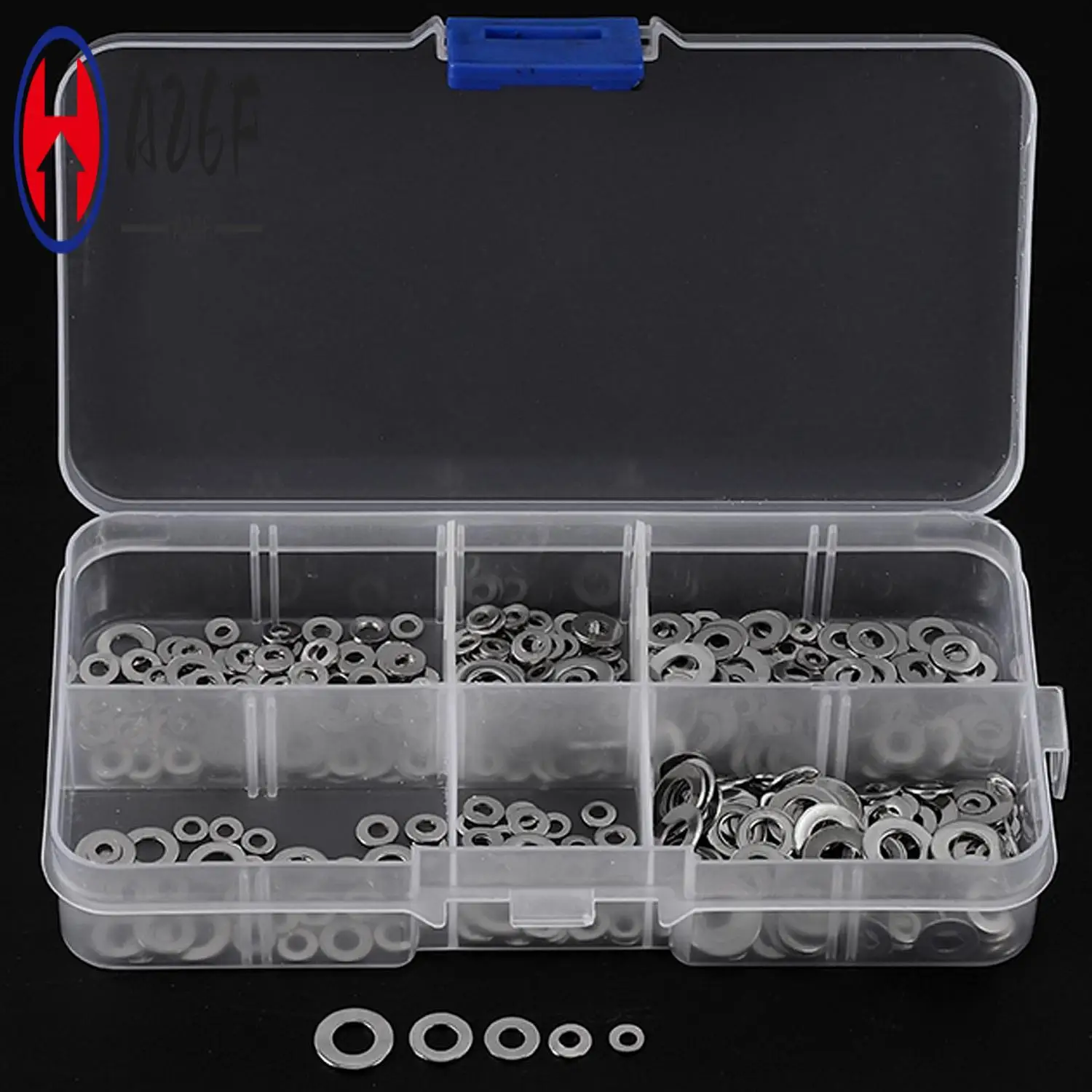 A26F-500 Pz/set M1.6 M2 M2.5 M3 M4 M5 Rondella Piatta In Acciaio Inox Rondella Pianura Guarnizioni Assortimento Kit