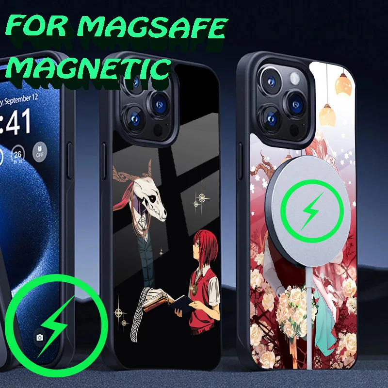 Ancient Magus Bride Phone Case For iPhone 16,15,14,13,12,11,Plus,Pro,Max Mini Magsafe Magnetic Wireless Charging