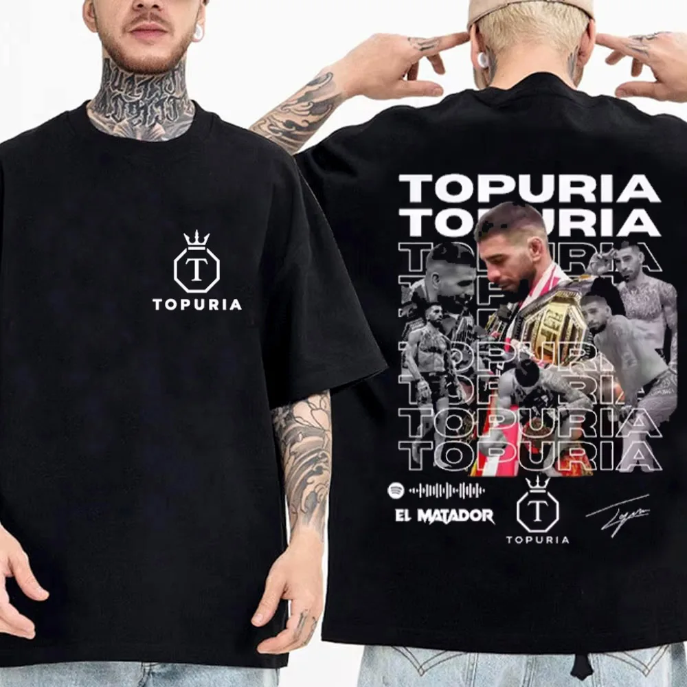 El Matador Ilia Topuria Vintage Graphic T Shirt Men's Clothing Fashion High Quality Cotton T Shirts Summer Tops Comfort T-shirt