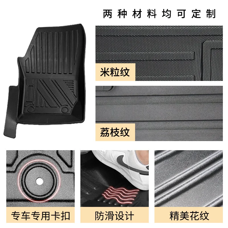 TPE Car Floor Mat For Great Wall Gun Passenger Right Hand Drive Pickup Truck Waterproof Wear Resistant