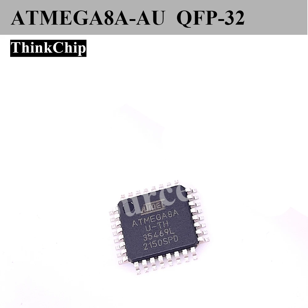 (5 pcs) ATMEGA8A-AU (Marking ATMEGA8AU-TH) QFP-32 8-bit AVR MCU 8KB Flash 16MHz