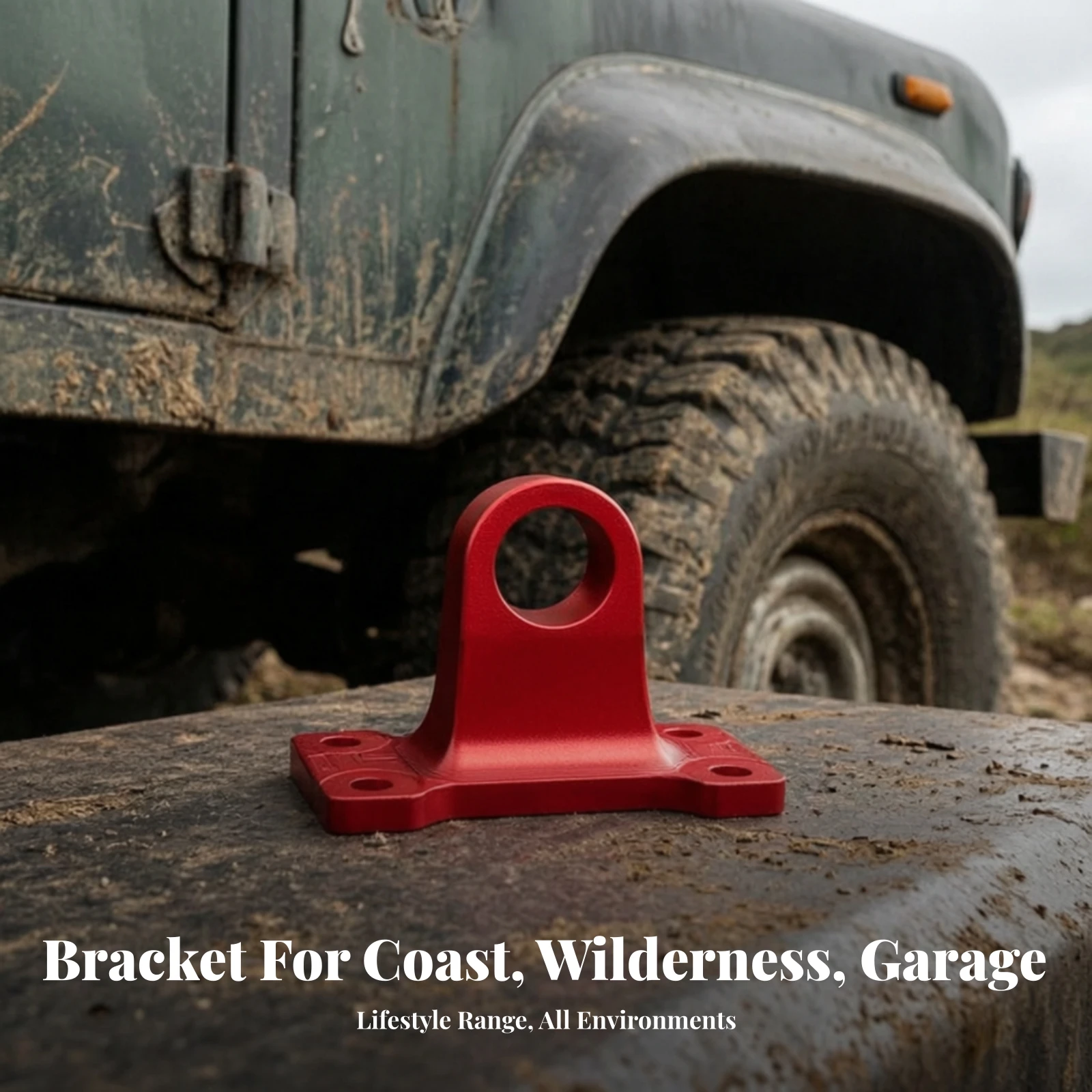 Tow Hook Bracket Bolt-on Recovery Loop Bracket Tow Hook Shackle Mount Black Vehicle Parts Long-Lasting for Exterior Upgrade