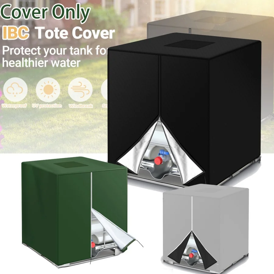 Reusable Durable IBC Water Tank Cover Dustproof Bucket Protector For Back Garden Three Color Options Available