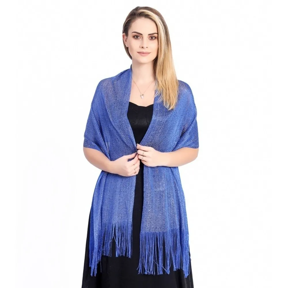 Elegant Solid Color Hollow Out Shawl Lightweight Sun Protection Hollow Out Scarf Thin Long Scarf Bohemian Thread Dresses Girl