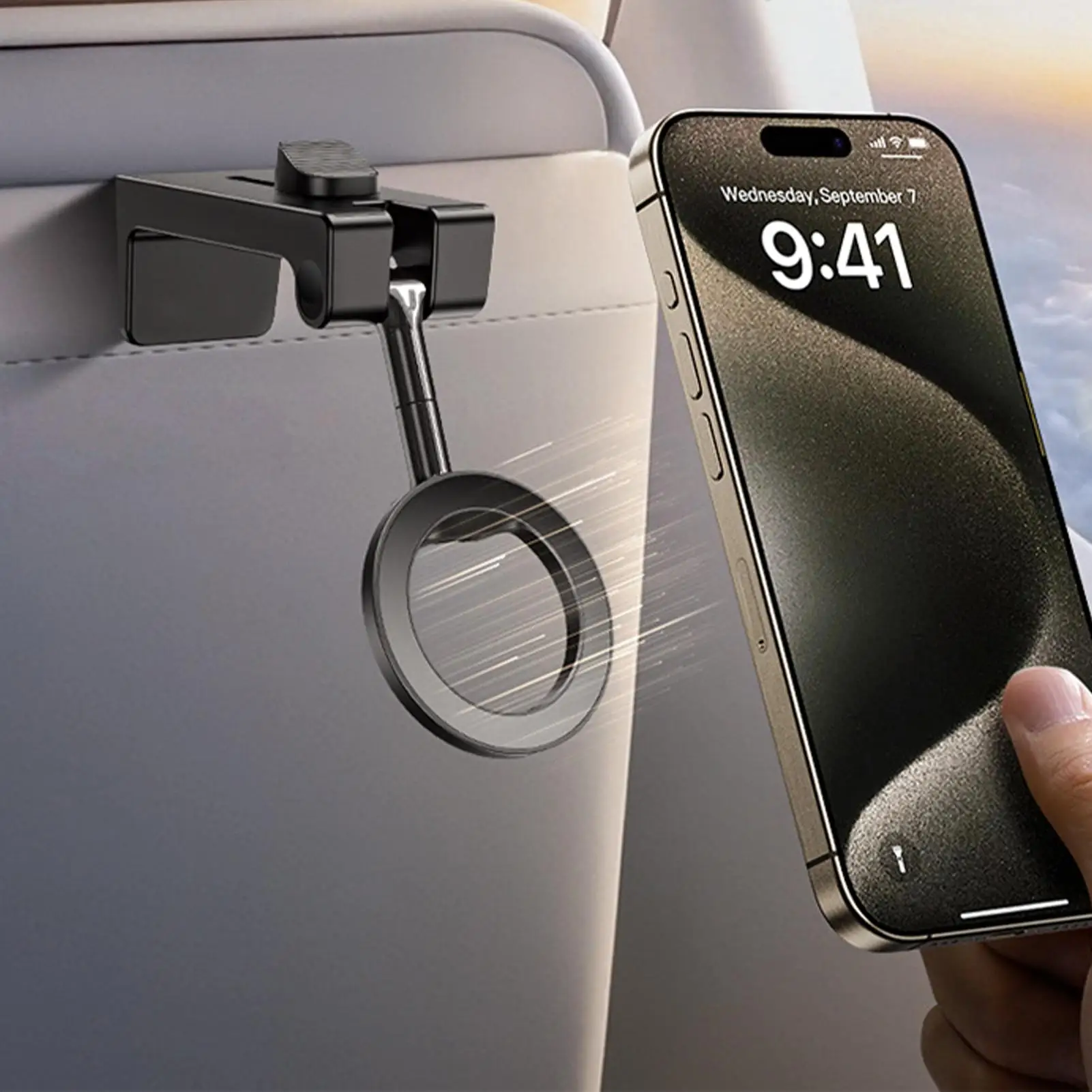 Магнитное крепление для телефона, автомобильный держатель для телефона, крепление для заднего сиденья, складная подставка для смартфонов, подставка для звонков, навигации, GPS-видеозаписи