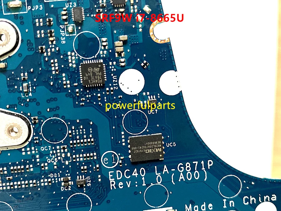 Refurbished Voor Dell Latitude 7400 Moederbord Met SRF9W I7-8665u Cpu 0M2JD3 CN-0M2JD3 EDC40 LA-G871P Werken Perfect