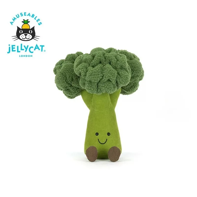 

Мягкая игрушка Kawaii Jellycat Amuseable Broccoli, плюшевая кукла-овощ, украшение для дома, милая кукла, мягкая кукла, подарок на день рождения