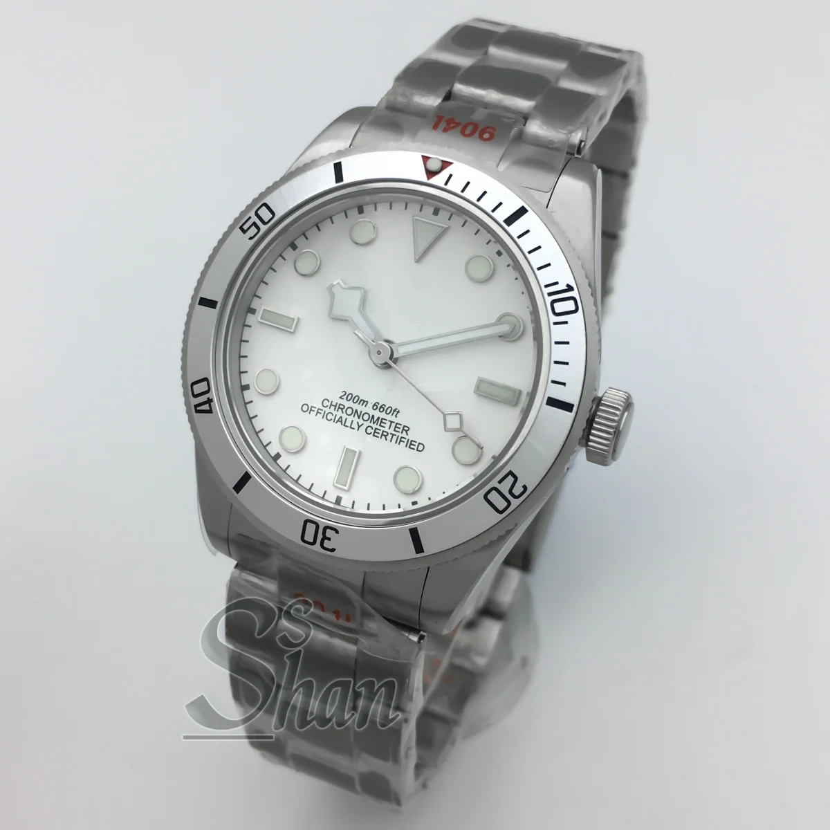 39mm Premium Men Watch NH35 PT5000 Movement Black/White/Blue/Green Dial Domed Sapphire Crystal, Waterproof Stainless Steel Watch