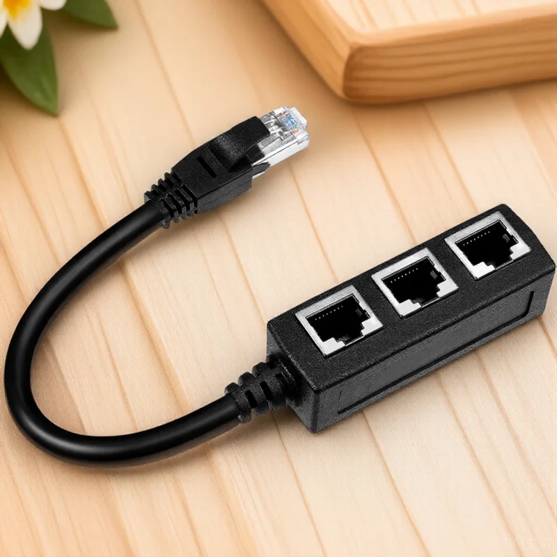 

Network Splitter 1 Male 3 Female Extension Cable Adapter Quality Materials Long Service Life Splitter