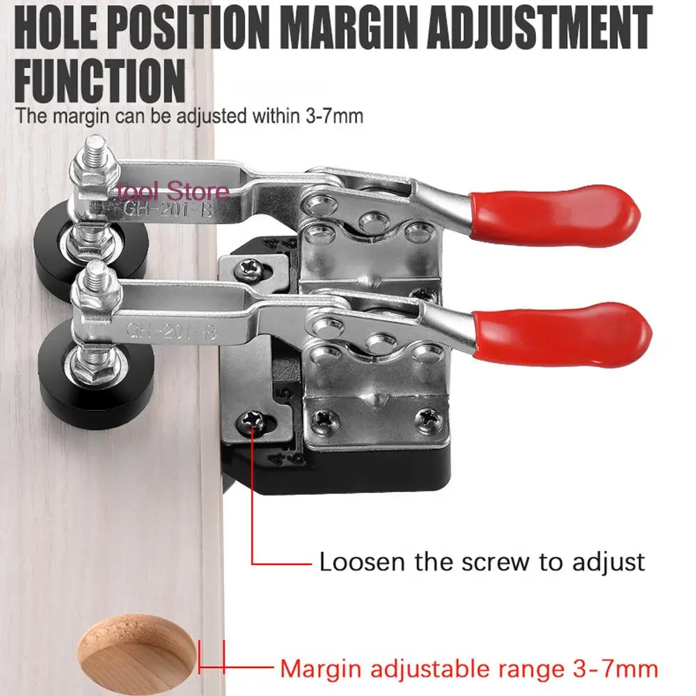 35mm Concealed Hinge Drilling Jig Guide Hinge Hole Drilling Guide Carpenter Woodworking Tool Hole Opener Locator Door Cabinet