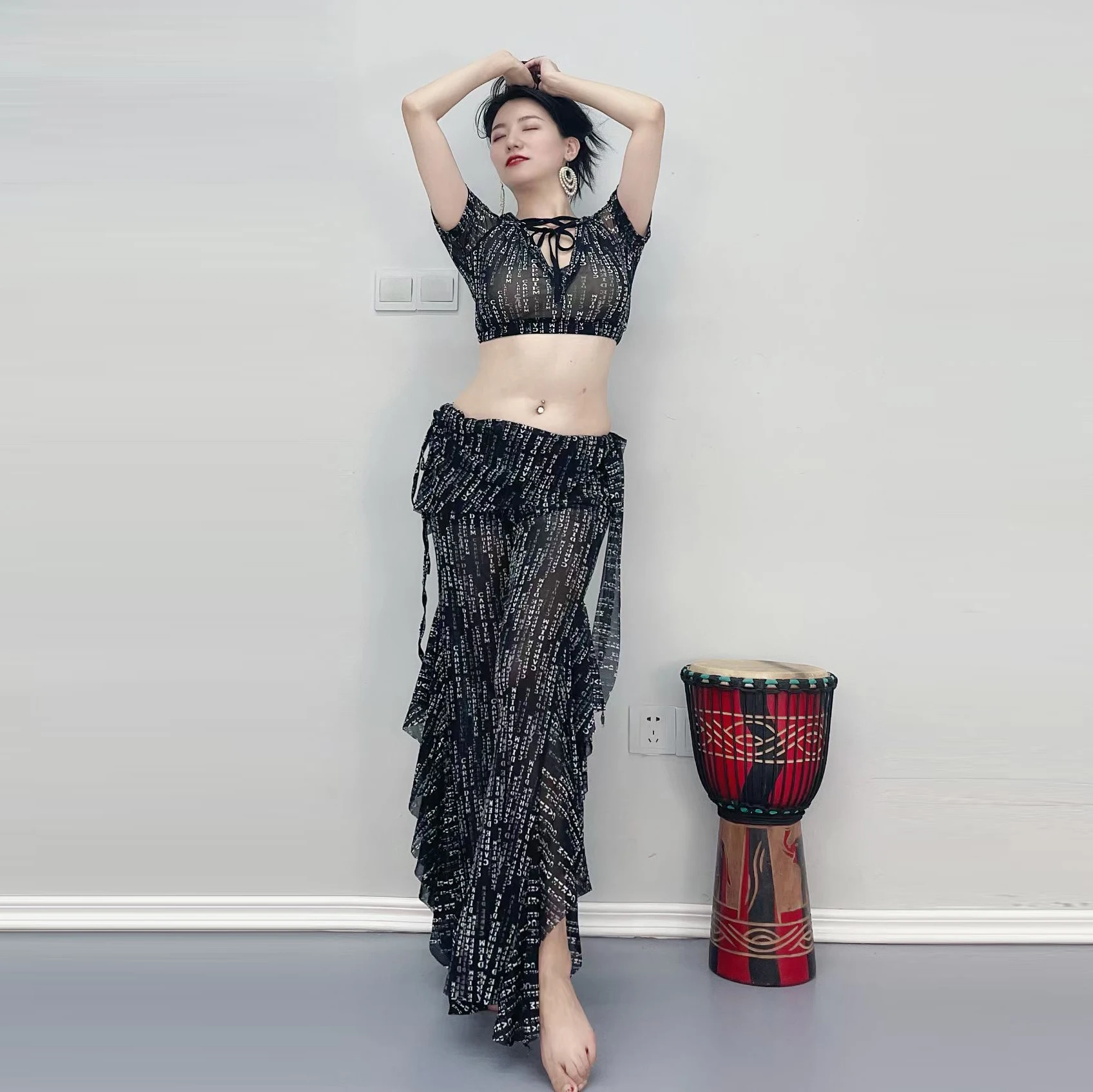 Belly Dancing costume Dancer Lessons Wear 2023 For Women Set Oriental Adult Professional clothes TOP+pants suit