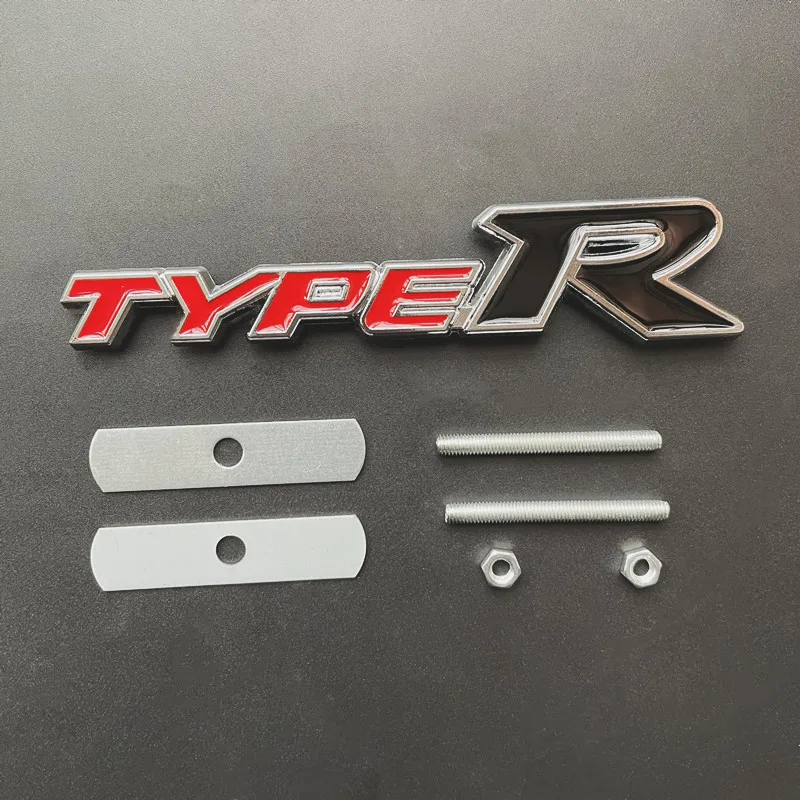 3D Metallo Tipo R Logo Distintivo Auto Griglia Anteriore Emblema Per Honda Accord Civic FK2 FN2 EP3 Tipo S Tipo R Accessori Adesivo