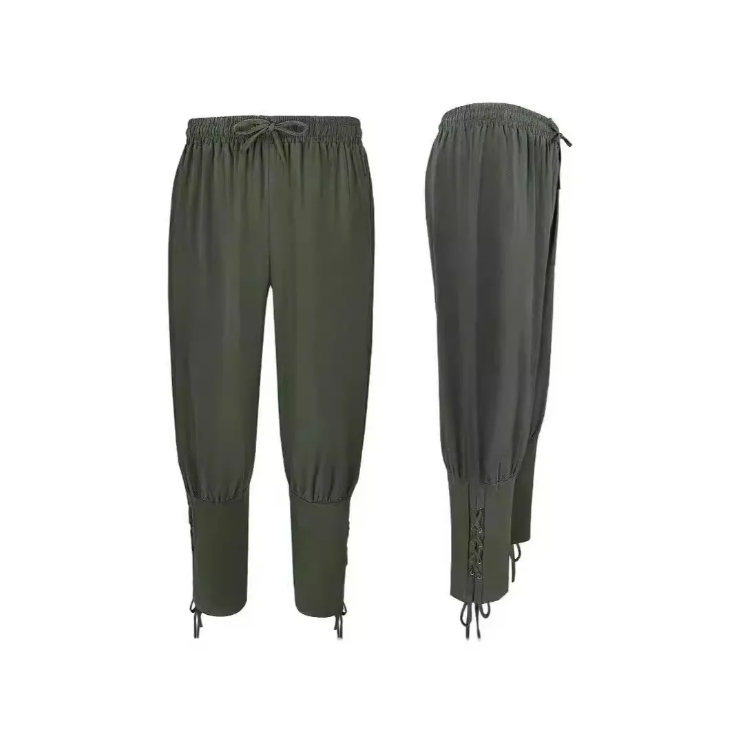 

Men's loween Pirate Costume Renaissance Viking irt Stand Fit Long Sve Breathable Cotton Inner Wear CleanFit Sle