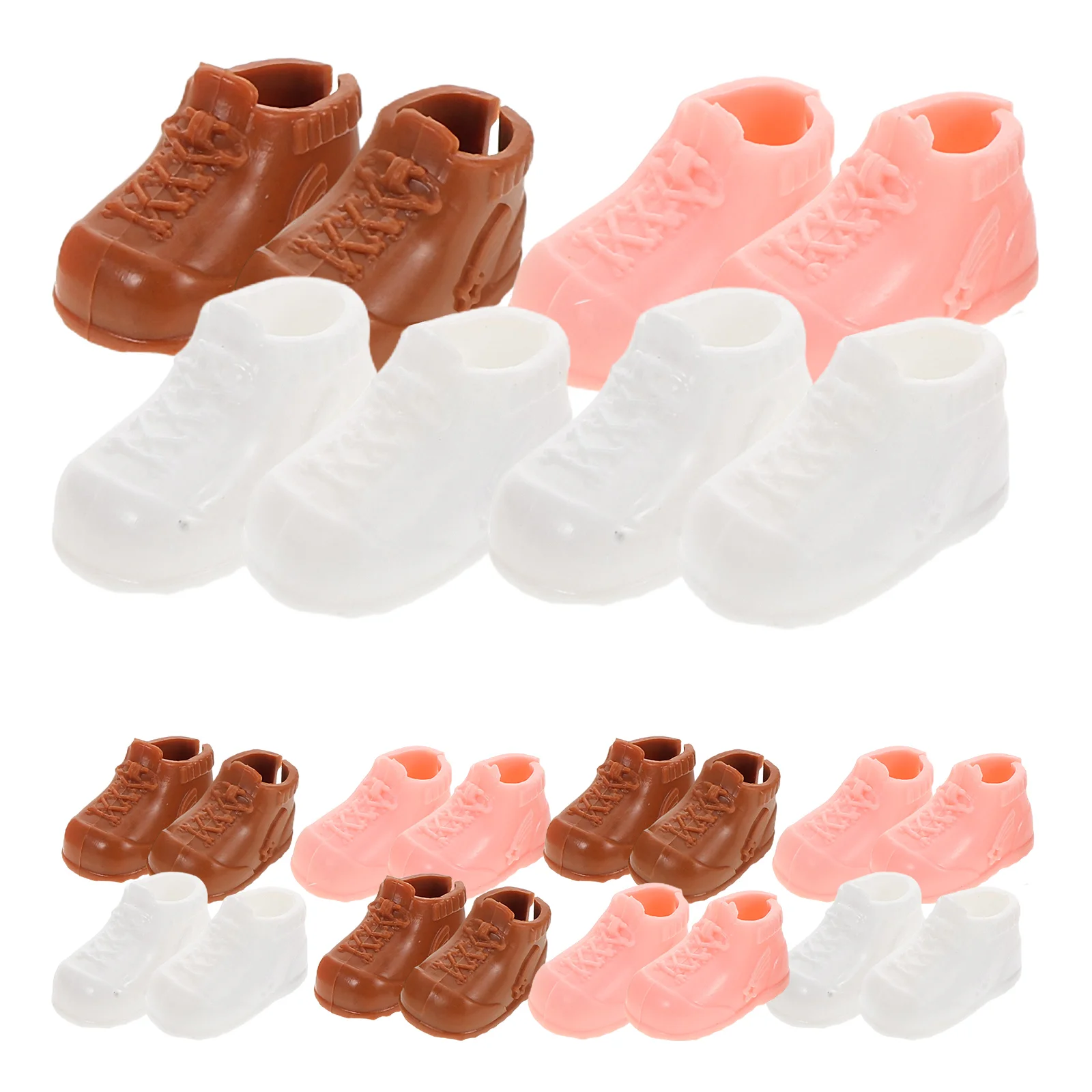 

12 Pairs Baby Shoes Toy Making Accessories Boots Sneakers Dollhouse Decorative Mini