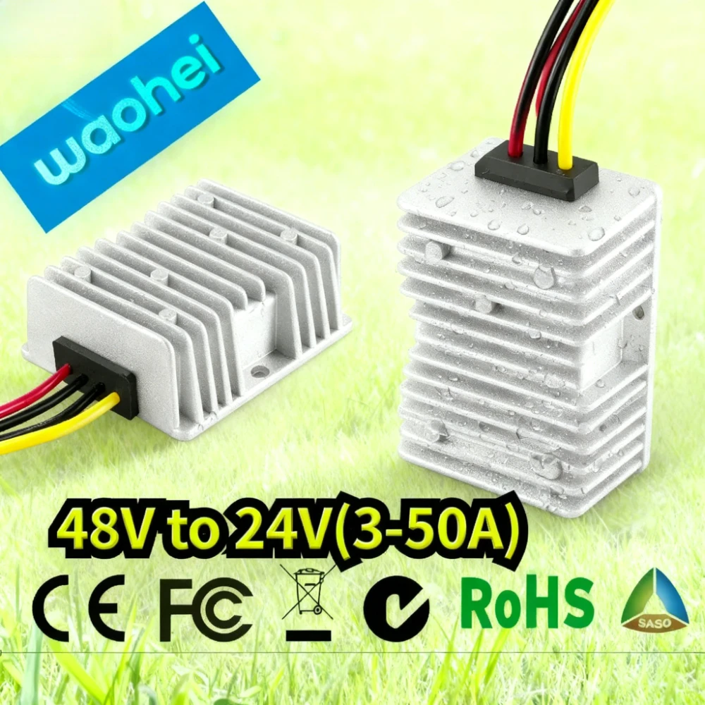 

48V to 24V 3A-50A DC DC Step Down Voltage Regulator Reducer Converter Unit module Transformer Car Power Supply Module for Car UL