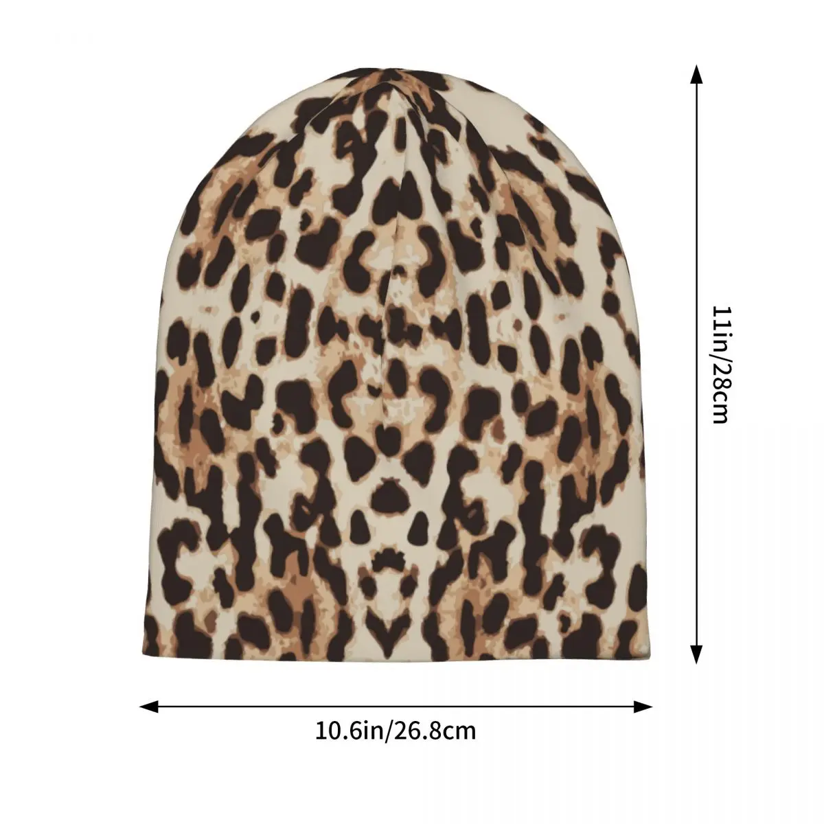 Leopard Light Yellow Warm Knitted Cap Fashion Bonnet Hat Autumn Winter Outdoor Beanies Hats for Men Women Adult