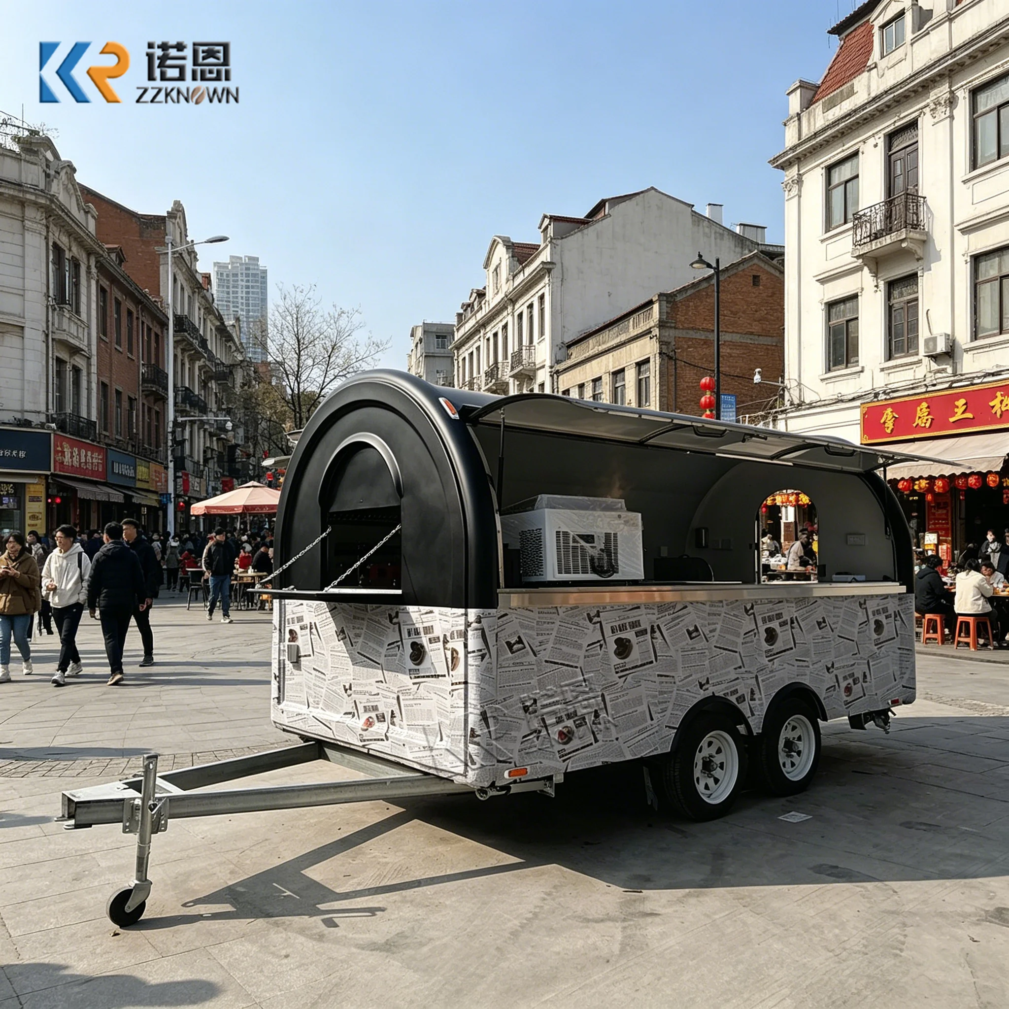 

Concession Food Trailer Custom Design Mobile Coffee Truck Ice Cream Cart Fully Equipped