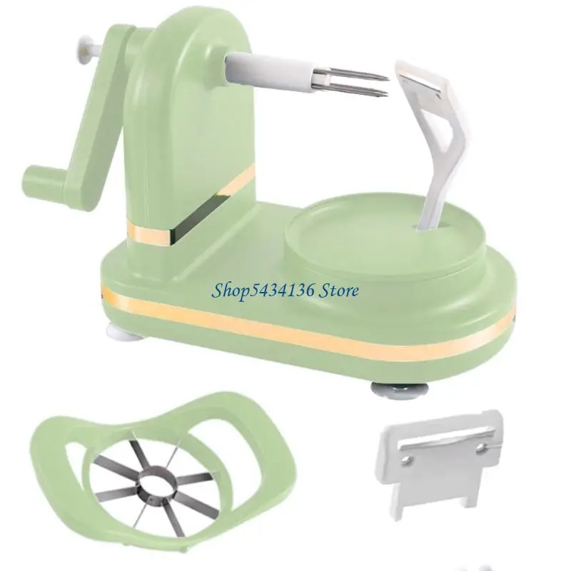 H7ED Plastic Manual Apples Peeler with Hand Crank Rotating Design Fruit Slicers Corer