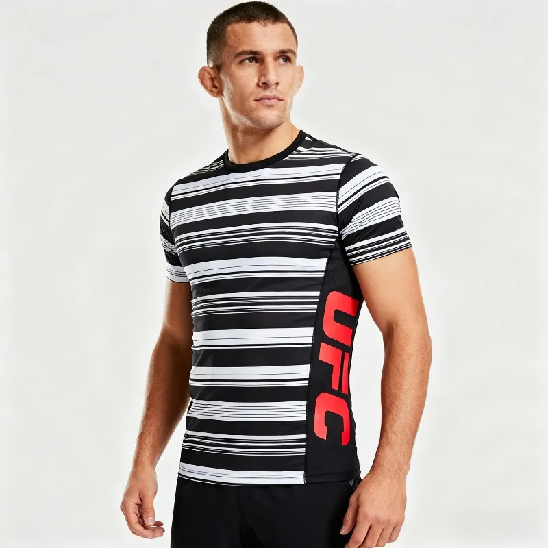 

MOTO-Новая мужская футболка UFC Adrenaline Fight Week Dry-Tech для мужчин и женщин, летний повседневный дышащий быстросохнущий топ