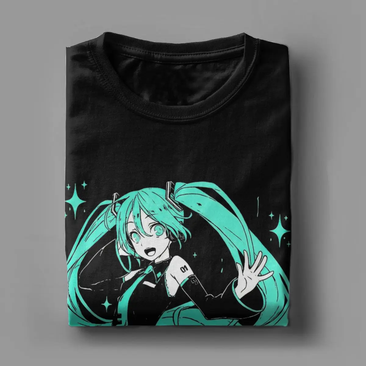 Hatsune Miku Anime T Shirt Men\'s Cotton Top Tee Aesthetic O-neck Short Sleeve