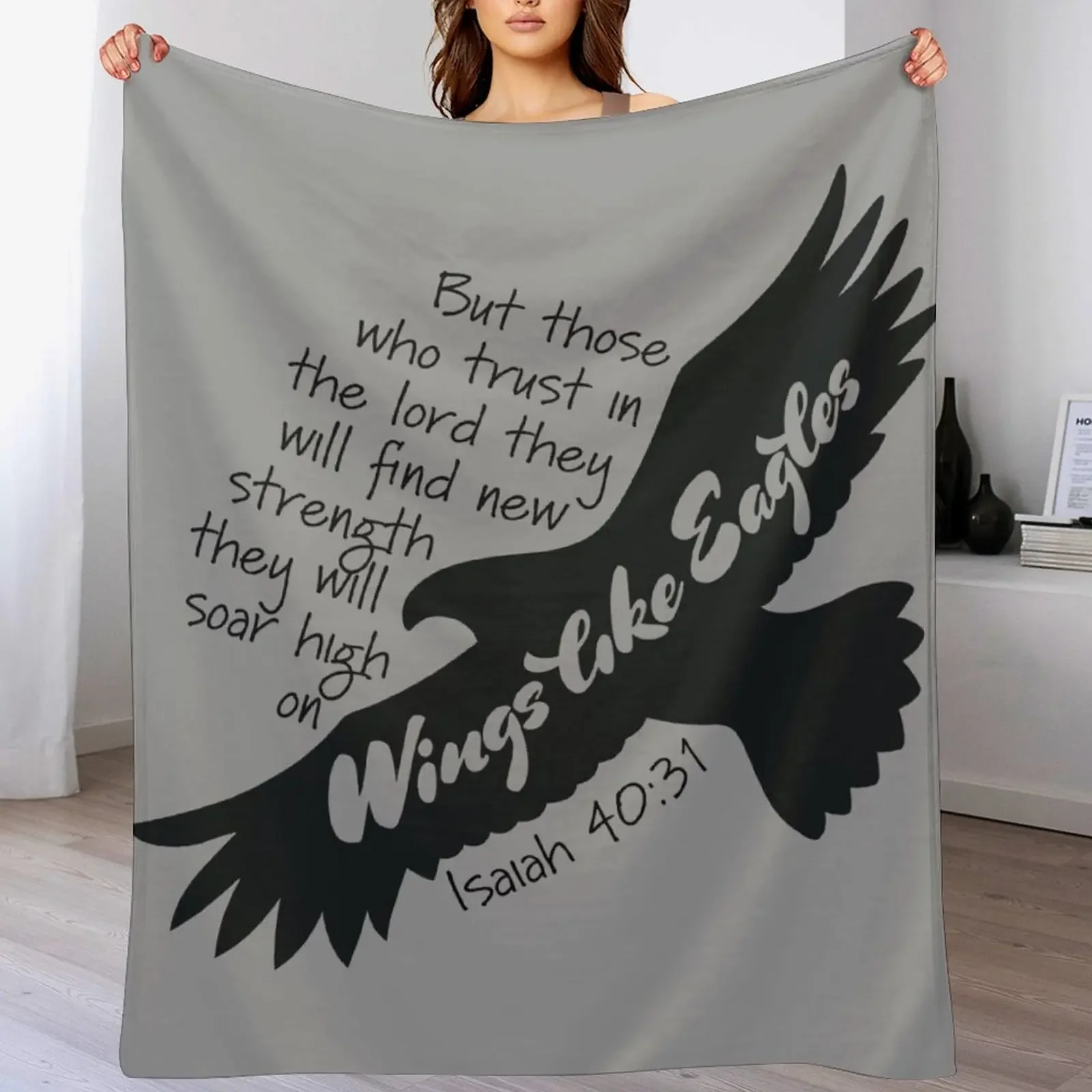 Isaiah 40:31 Throw Blanket No Pilling Soft Warm Blanket for Bed