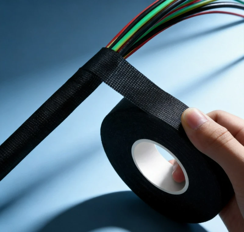 Automotive High Temperature Wire Harness Cloth Tape Cable Loom Heatproof Fabric Adhesive for Engine Electrical Insulation