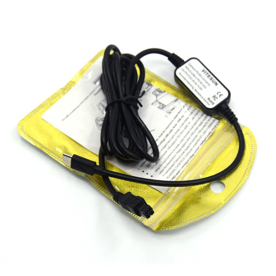 Raeisusp Cavo USB-C EH-5A Per Nikon D50, D70, D80, D90, D100, D300, D300S, D700 – Alimentazione Esterna Con Chip DC-DC, Ingresso PD 18-65W, Uscita 9V