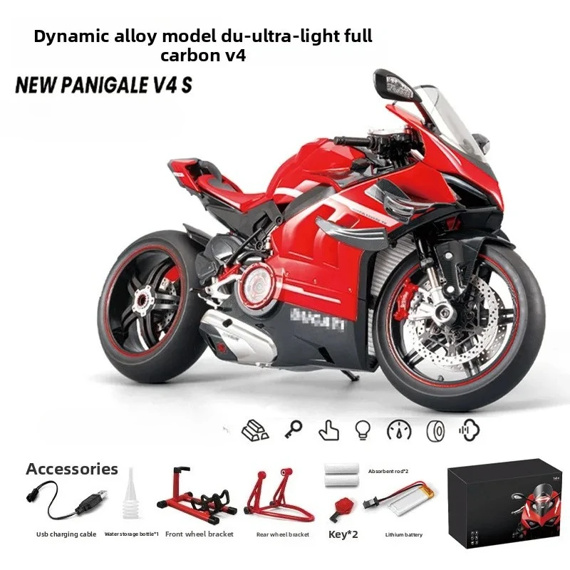 Diecast Spray 1:7 Ducati Superleggera V4 Super Motorcycle Model