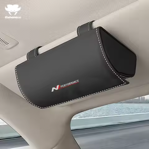 Car Eyeglass Holder Glasses Storage Clip for Hyundai N Performance I30 Sonata Elantra Veloster Kona Tucson Auto Sunglasses Box