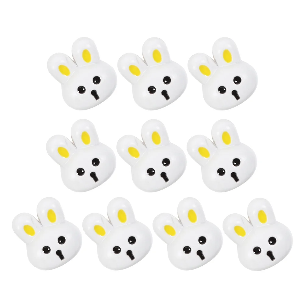 

10 Pcs Button Flowers for Crafts Coat Bunny Modeling Buttons Clothes Replacement Shaped