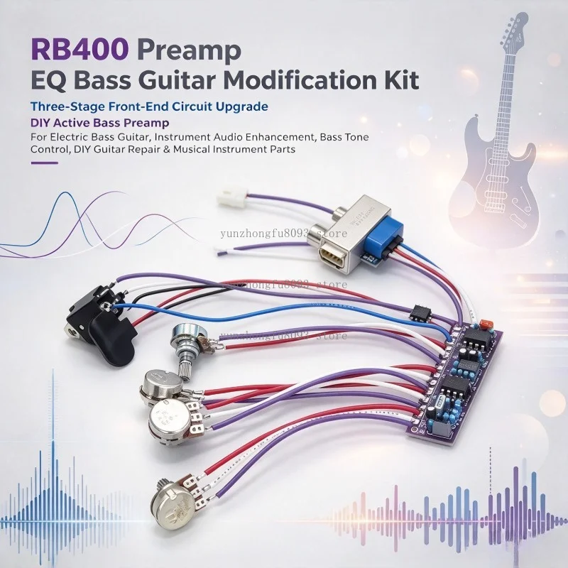DIY Bass / Bass Guitar Modification Upgrade with Built-in Three-stage Front-end Circuit Analysis RB400 Preamp EQ