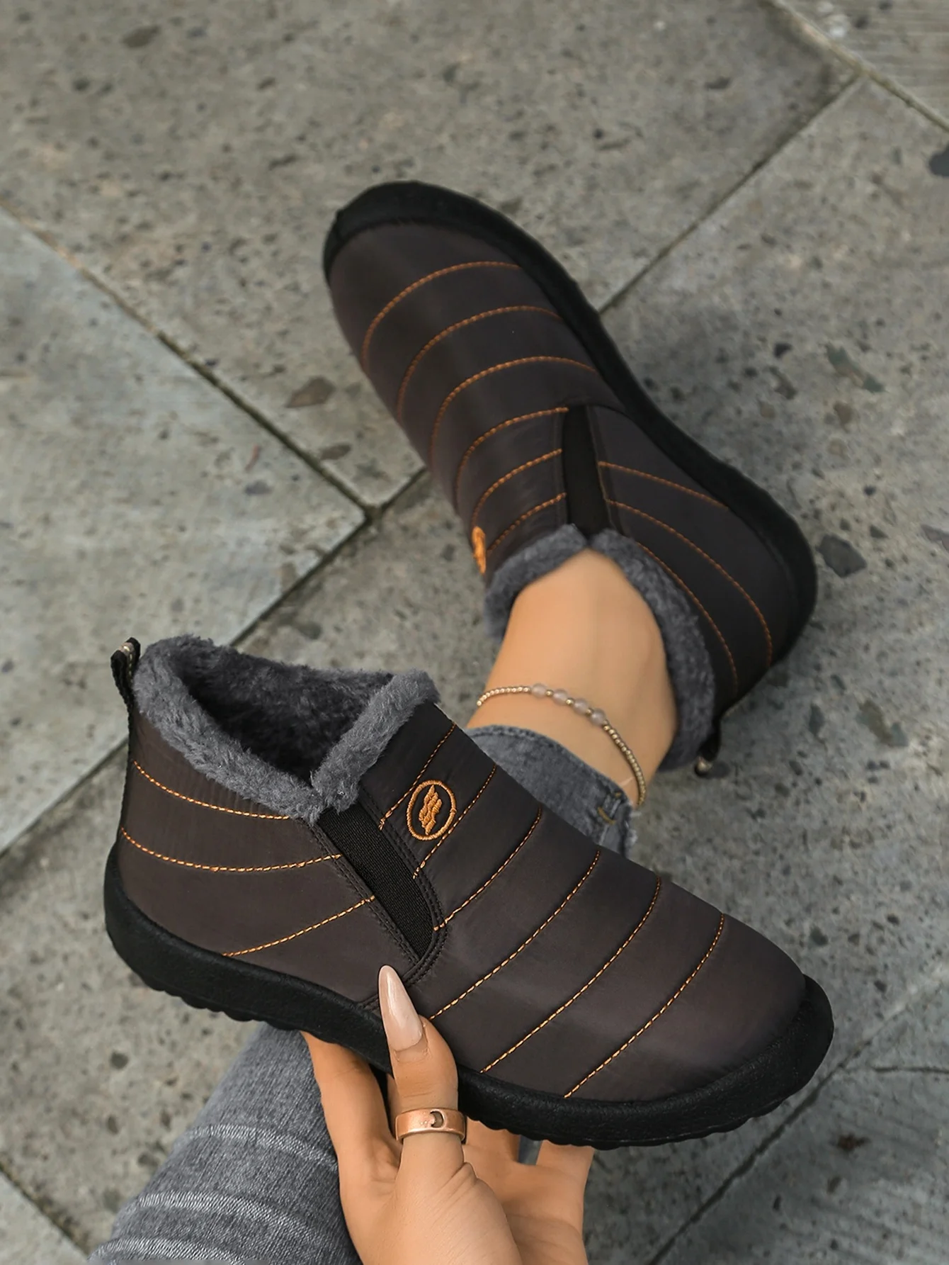 Damen-Winterstiefel 2025: Neue wasserdichte Plüsch-Schneestiefel für Damen – Warmhaltend, im Angebot mit kostenlosem Versand – Detail 32
