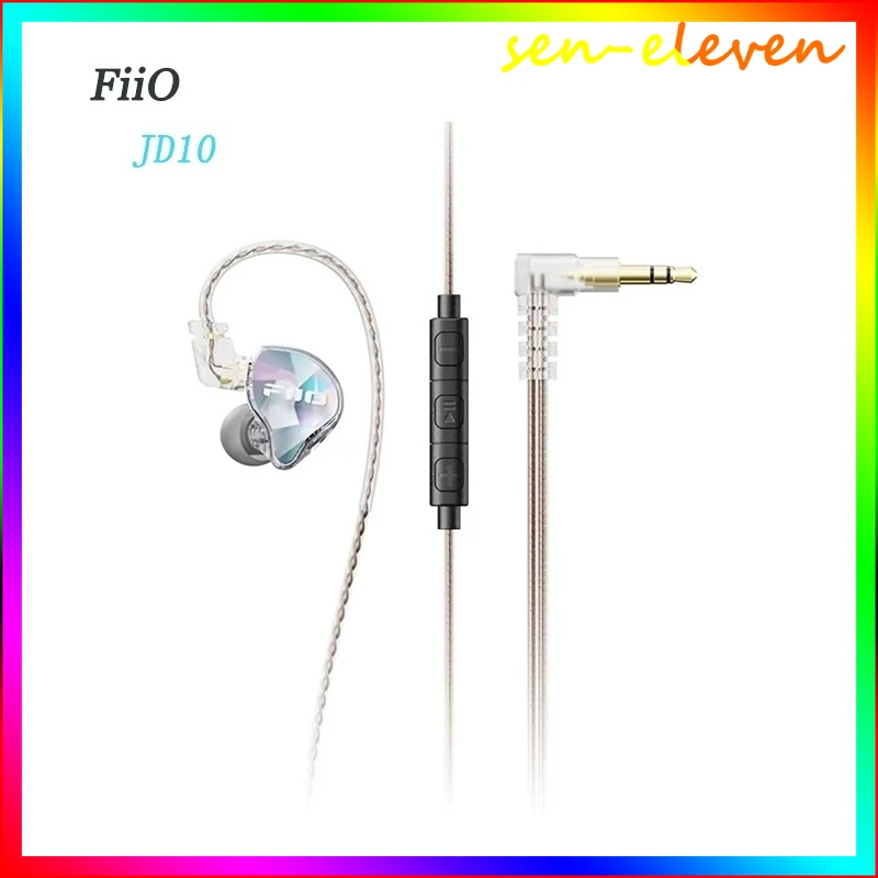 

FiiO JD10 Wired Earphones HIFI Stereo Bass Music Earbuds In Ear Sport Headphones Gaming Headset Customizable