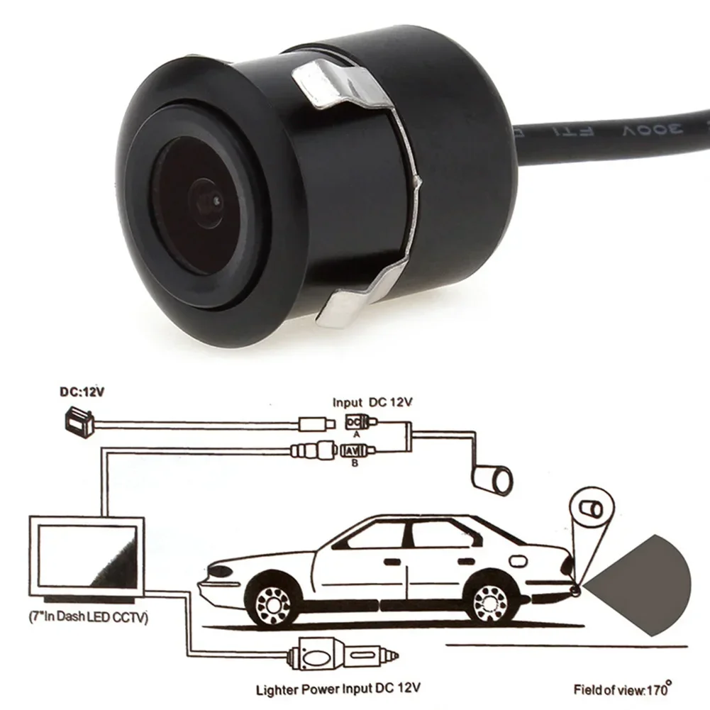 Car Rear View Camera 0.1A-0.3A 12V NTSC Waterproof Reversing Parking Monitor For SUV For Jeep For RV For Mini For Truck For Van