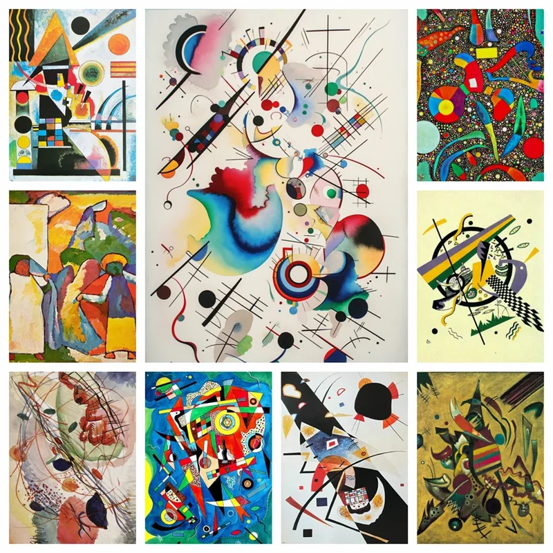 Peinture diamant Kandinsky abstrait 20 à 50 cm