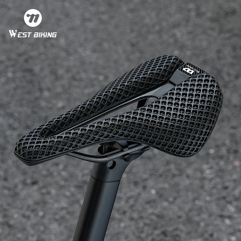 

WEST BIKING 3D Printed Bicycle Saddle T700 Carbon Fiber Shockproof Hollow Racing Road Bike Seat Ultralight Cycling Seat Cushion