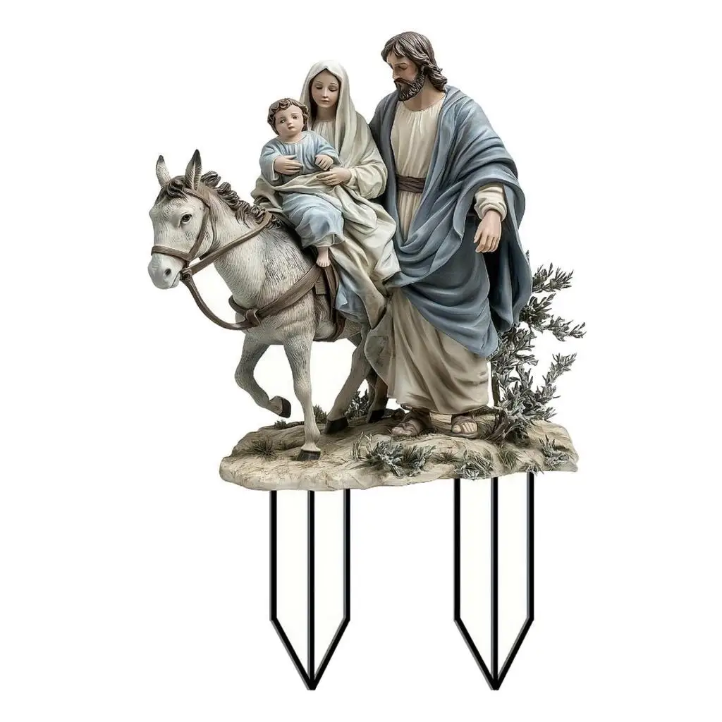 Nativity Scene Christmas Decoration Stakes Outside Decorative Xmas Decor
