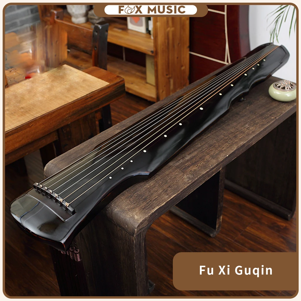 

Professional Fu Xi Guqin Old Paulownia Wood 7 String Ancient String Instrument Superior Sound Classic Lacquer Smooth Surface