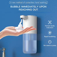400ML ABS Material 4Gears Rechargeable Automatic Sensor Smart Soap Dispenser Wall-Mounted Manual Hand Sanitizer Washing Machine
