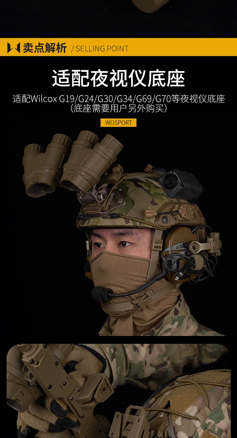 Taktisches Zubehör GPNVG18 Nachtsichtbrille NVG-Modell mit L4G69 / L4G24 Helmhalterung Adapterhalter Keine Funktion – Detail 4