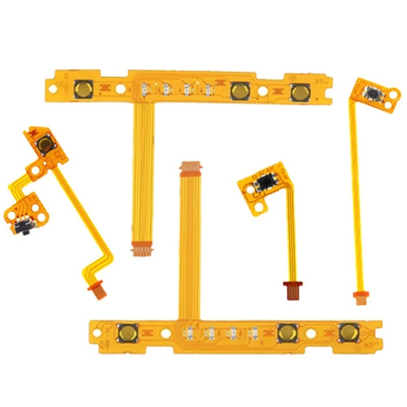 5 in 1 ZL ZR L SL SR Button Key Ribbon Flex Cable Replacement Repair Compatible with Switch Joy Con Controller Spare Parts