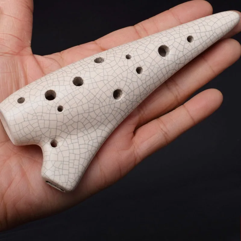 

12 Hole Ceramic Ocarina Treble C Key Beginner Adult Practice Portable Ocarina Interesting Gift Small Musical Instrument