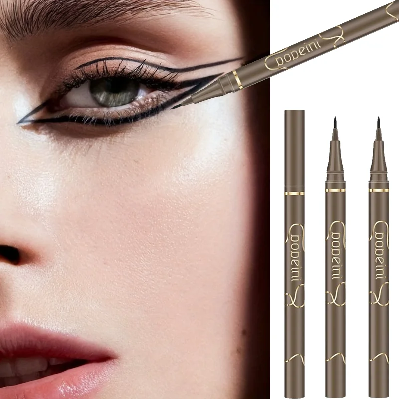 Waterdichte sneldrogende vloeibare eyeliner/ultrafijn mat zwart bruin/langdurige zijderups eyeliner/oogmake-up/geschenken