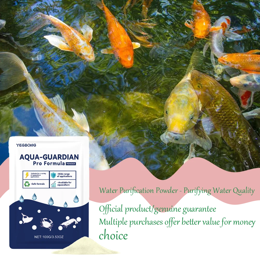 Water Quality Clarification Powder Purifies Water With Clear And Long-Lasting Cleanliness. Home Fish Tank Water Purification