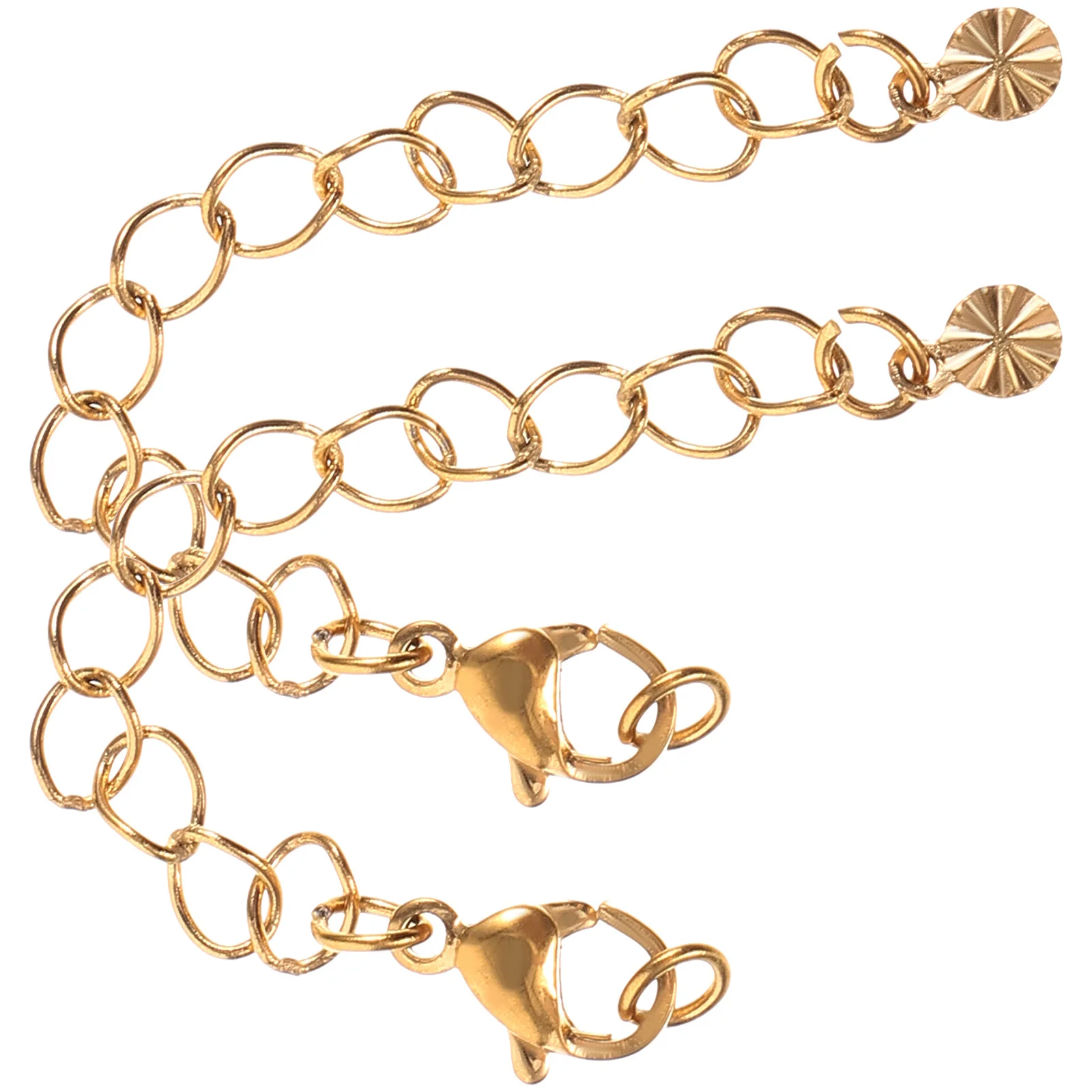 

2Pcs Chain Extensions for Necklaces Bracelets Anklets Durable Stainless Steel Easy to Install and Use DIY Supply